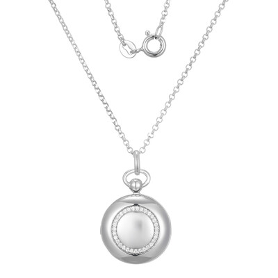 Collar en plata con Zircón (Adela Silber)