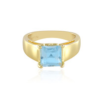 Anillo en plata con Topacio azul cielo