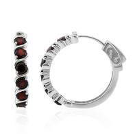 Pendientes en plata con Granate