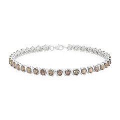 Brazalete en plata con Zafiro color cambiante no calentado