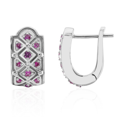 Pendientes en plata con Zafiro rosado (Remy Rotenier)