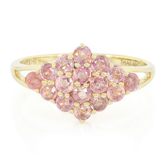 Anillo en oro con Zafiro Padparascha no calentado (AMAYANI)