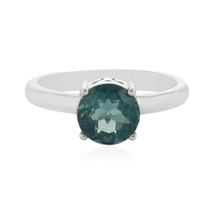 Anillo en plata con Fluorita tono petróleo de Bélgica