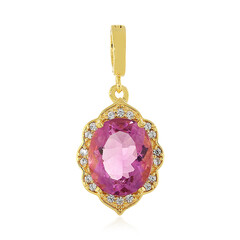 Colgante en plata con Fluorita rosa de México