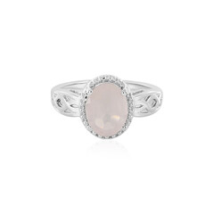 Anillo en plata con Cuarzo rosa