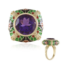 Anillo en plata con Amatista (Adela Silber)