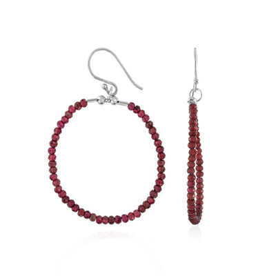 Pendientes en plata con Granate de Mozambique