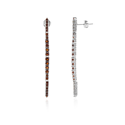 Pendientes en plata con Granate de Mozambique