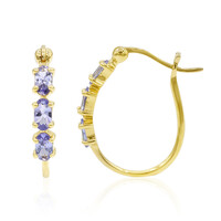 Pendientes en plata con Tanzanita