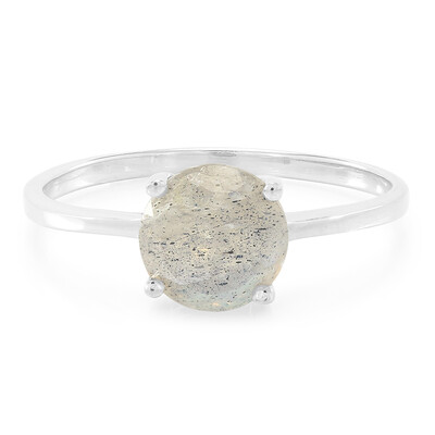 Anillo en plata con Espectrolita