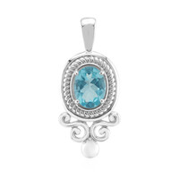 Colgante en plata con Apatita azul (Pallanova)