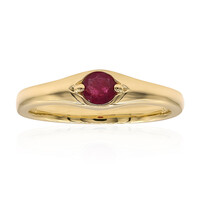 Anillo en oro con Berilo rojo