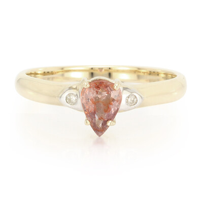 Anillo en oro con Zafiro Padparascha no calentado