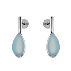 Pendientes en plata con Ágata