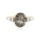 Anillo en plata con Cuarzo rutilado negro