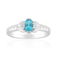 Anillo en plata con Apatita azul