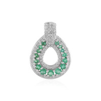 Colgante en plata con Esmeralda de Zambia