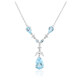 Collar en plata con Topacio azul cielo