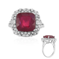 Anillo en plata con Rubí de Madagascar