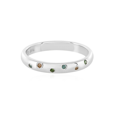 Anillo en plata con Diamante I3 verde