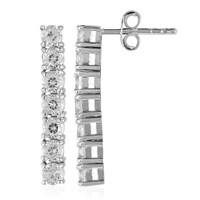Pendientes en plata con Topacio blanco