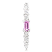 Colgante en plata con Zafiro de Ceilán rosa