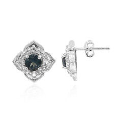 Pendientes en plata con Topacio azul de Londres