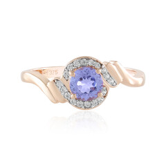Anillo en oro con Tanzanita