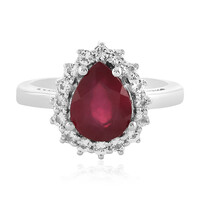 Anillo en plata con Rubí de Madagascar