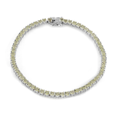 Brazalete en plata con Quarzo limón