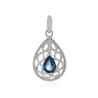 Colgante en plata con Zafiro azul