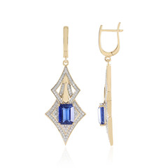 Pendientes en oro con Cianita de Nepal (SUHANA)