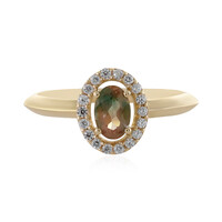 Anillo en oro con Piedra del sol de Oregón