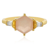Anillo en plata con Cuarzo rosa