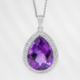 Colgante en plata con Amatista de Zambia