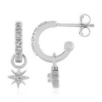 Pendientes en plata con Topacio blanco