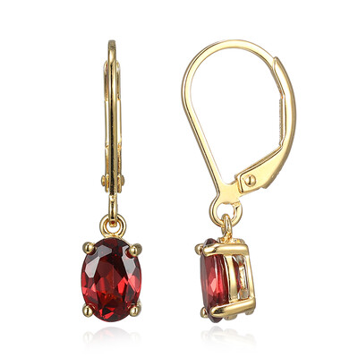 Pendientes en plata con Granate de Mozambique