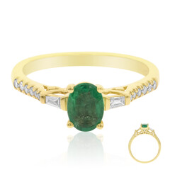 Anillo en oro con Esmeralda de Zambia AAA (CIRARI)