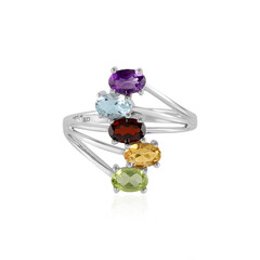 Anillo en plata con Amatista de Zambia