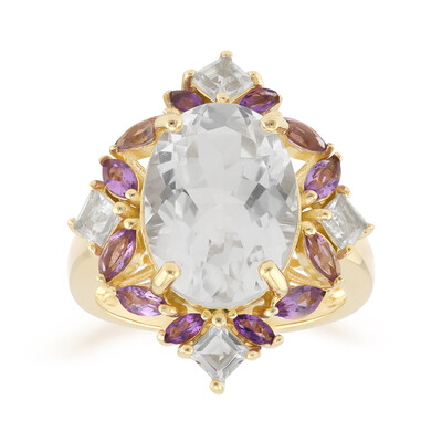 Anillo en plata con Topacio blanco