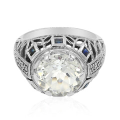 Anillo en plata con Topacio blanco