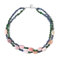 Collar en plata con Ópalo rosa