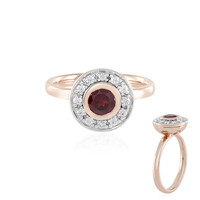 Anillo en plata con Rodolita frambuesa