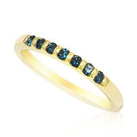 Anillo en oro con Diamante azul SI2