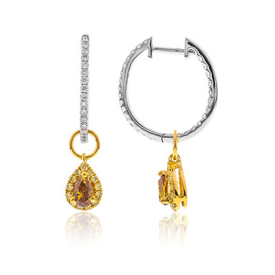 Pendientes en oro con Diamante amarillo SI2 (CIRARI)