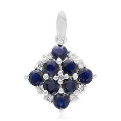 Colgante en plata con Zafiro azul