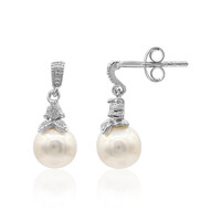 Pendientes en plata con Perla Freshwater