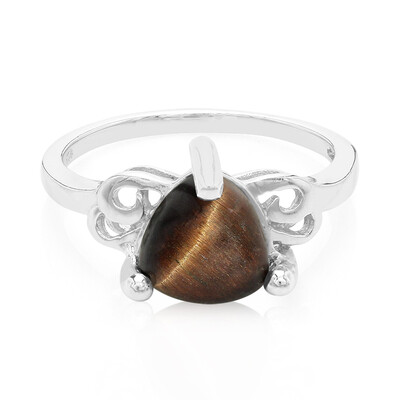 Anillo en plata con Ojo de tigre rojo