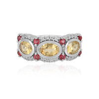 Anillo en plata con Berilo amarillo