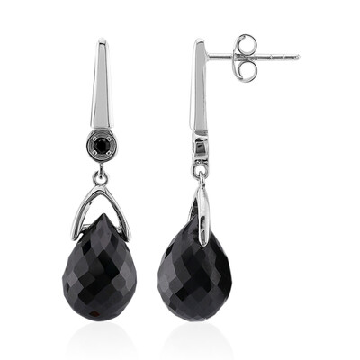 Pendientes en plata con Espinela negra
